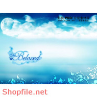 Frame wedding beautiful store Hoang PSD