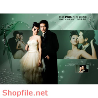 Frame wedding beautiful happy big PSD