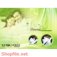 Frame wedding beautiful sky white PSD