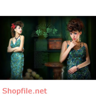 Frame wedding sky blue PSD