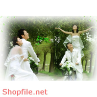 Frame wedding very happy PSD