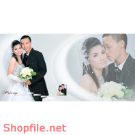 Frame wedding beautiful the yellow PSD