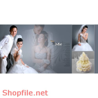 Frame wedding beautiful the yellow PSD