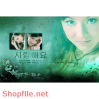 Frame wedding beautiful girl PSD