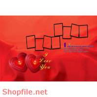 Frame wedding full love  PSD