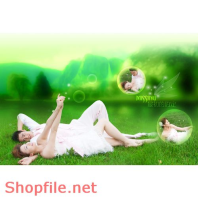 Frame wedding beautiful over PSD