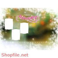 phông ghép khung ảnh cưới màu tím thủy chung PSD