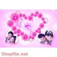 Frame wedding beautiful wiggle PSD