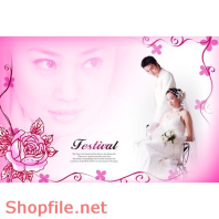 Frame wedding beautiful wiggle PSD