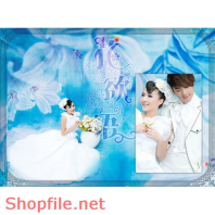 Phông ghép ảnh cưới đêm động phòng PSD