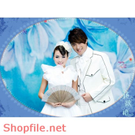 Phông ghép ảnh cưới chú rể đẹp PSD