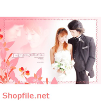 Phông ghép ảnh cưới tình yêu trắng PSD