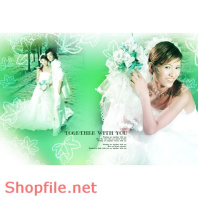 Phông ghép ảnh cưới tình yêu trắng PSD