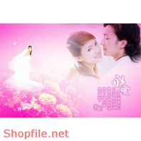 Phông ghép ảnh cưới tình yêu tinh khiết nước đá PSD