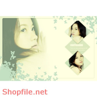 Phông ghép ảnh cưới cô gái trong mơ PSD