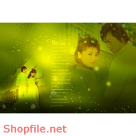 Phông ghép ảnh cưới Hồ Hà PSD