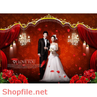 Phông ghép ảnh cưới Ngọc Vân PSD