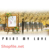Frame wedding beautiful love you online PSD