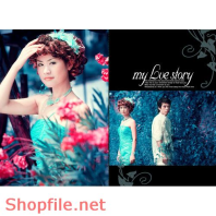 Phông ghép khung ảnh cưới Linh Linh PSD