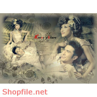 Phông ghép khung ảnh cưới Tiểu My PSD