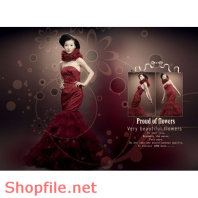 Phông ghép khung ảnh cưới bầu trời xanh PSD