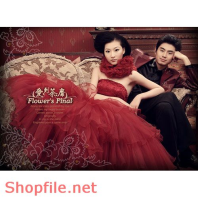 Phông ghép khung ảnh cưới bầu trời xanh PSD