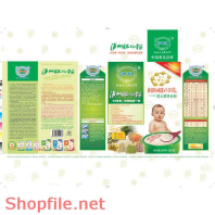 Mẫu vector package bột ăn dặm cho bé