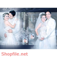 Phông ghép khung ảnh cưới xinh xắn PSD