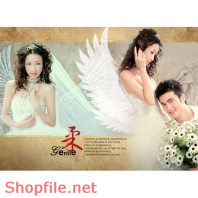 Phông ghép khung ảnh cưới Black PSD