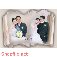 Phông ghép khung ảnh cưới Duyên Duyên PSD
