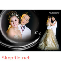 Frame wedding beautiful love PSD