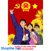 Tranh cổ động toàn dân đi bầu cử