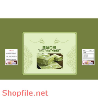 Mẫu Layout bao bì khăn xuất khẩu