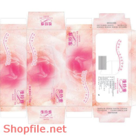 Mẫu vector package nước hoa hồng