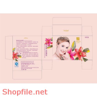 Mẫu vector package cô gái và hoa