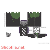 Mẫu vector package kinh dị đầu lâu