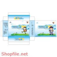 Mẫu layout bao bì bé trai và bé gái vui chơi