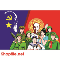 Vector tranh cổ động Học viện Lục Quân Việt Nam