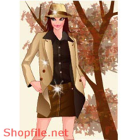 vector nữ thám tử xinh đẹp