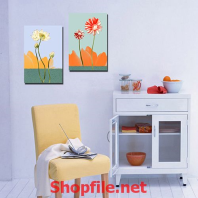 tranh dán tường bức họa bông hoa đẹp