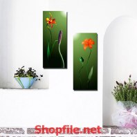 tranh dán tường bông hoa dại ở rừng