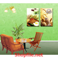 tranh dán tường hình bữa sáng