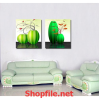 tranh dán tường lọ hoa quả dưa hấu