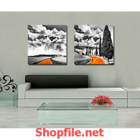 con đường màu cam