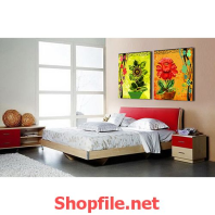 bức họa vẽ hai chậu bông đẹp