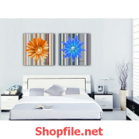 tranh dán tường bông hoa cho phòng ngủ