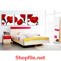 bức tranh bông hoa đỏ đẹp đẽ