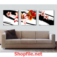 bức tranh bông hoa ly lung linh