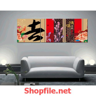 chữ thư pháp trang trí tường