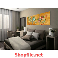 cành hoa xanh và đỏ